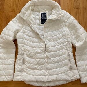 GAP Women's White Quilted Upcycle Jacket